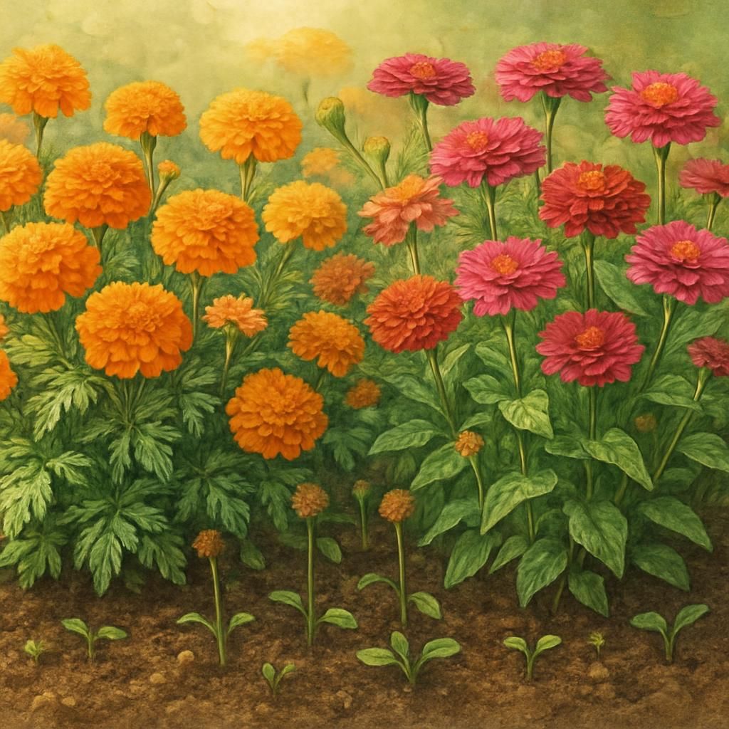 How to Encourage Zinnias and Marigolds to Naturally Spread and Fill Garden Beds