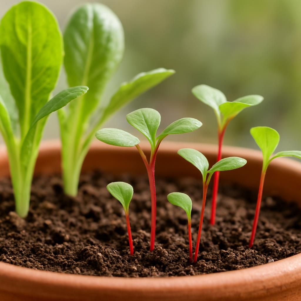 How to Identify and Remove Red Sprouts from Romaine Lettuce Pots
