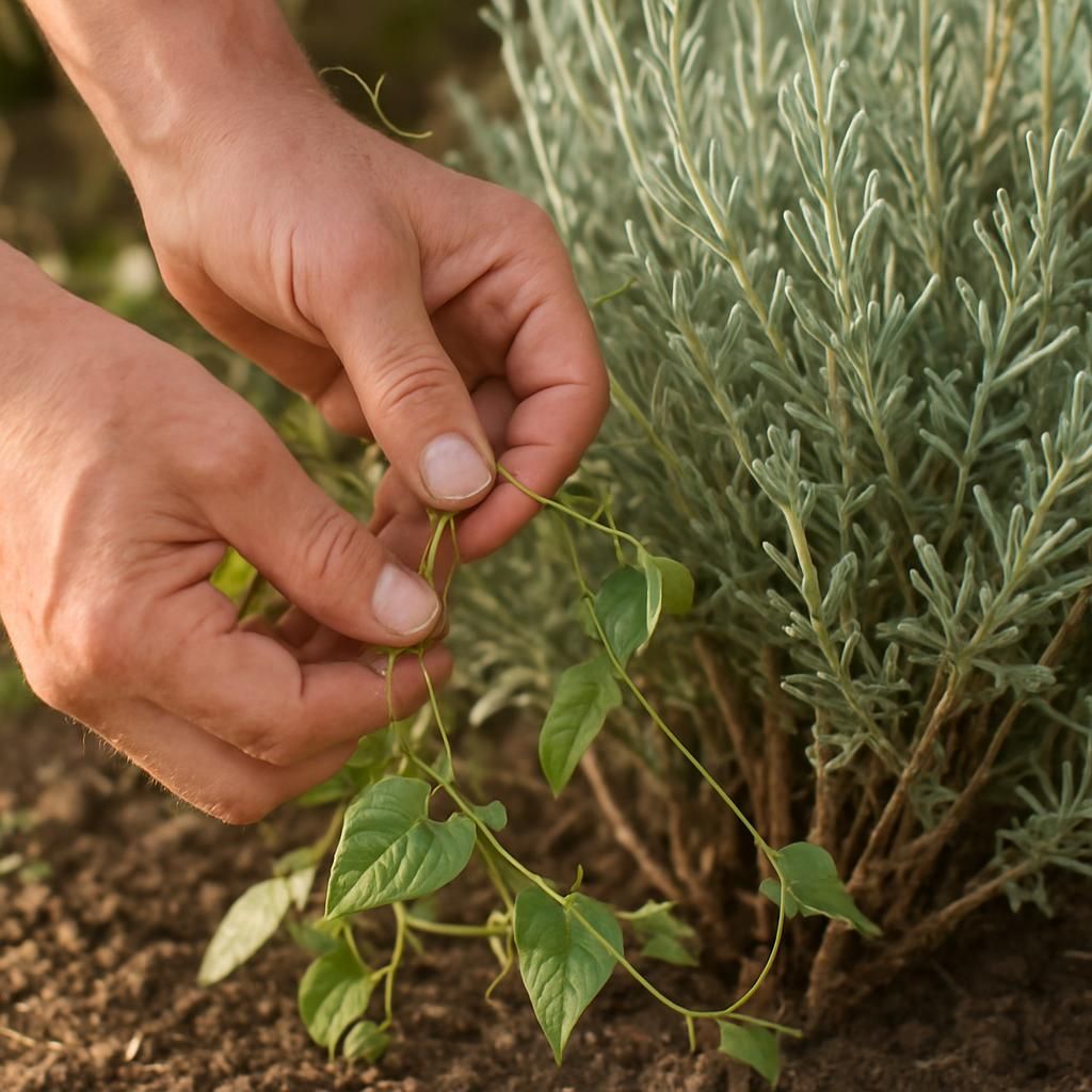 How to Safely Remove Entangled Weeds and Vines from Lavender Plants