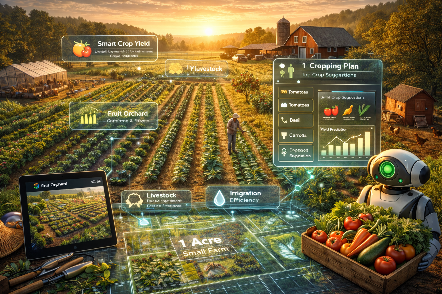 The 1-Acre Blueprint: How to Plan and Optimize a High-Yield Small Farm Using AI