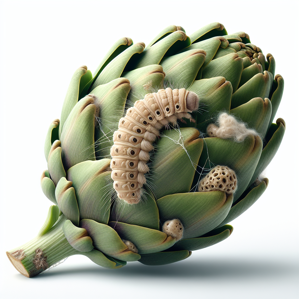 Artichoke plume moth larvae