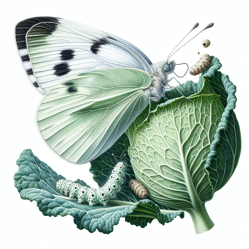 Cabbage white butterflies