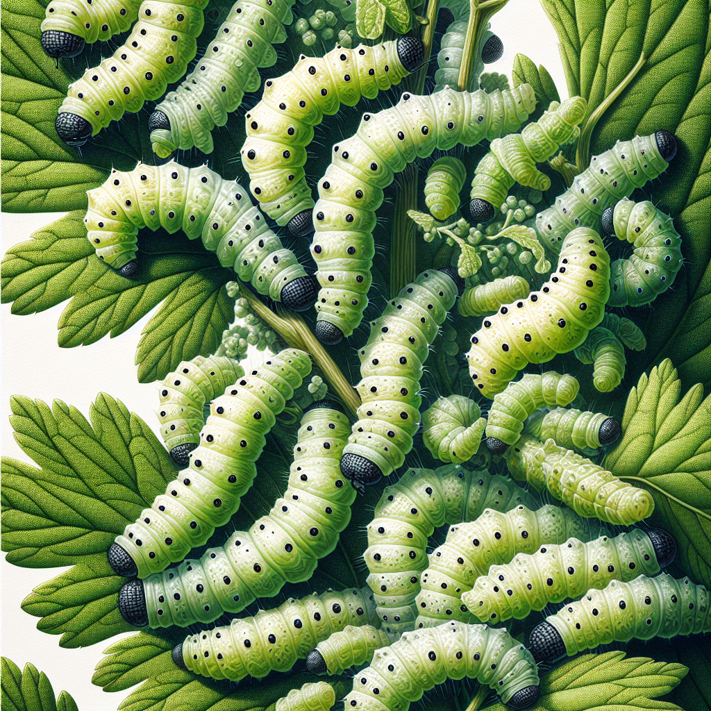 Currant sawfly larvae