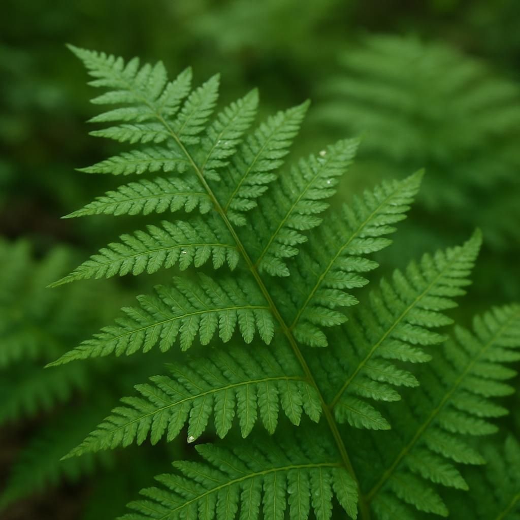 Close-up of vibrant Dryopteris wood fern fronds showcasing detailed texture in a professional shade garden