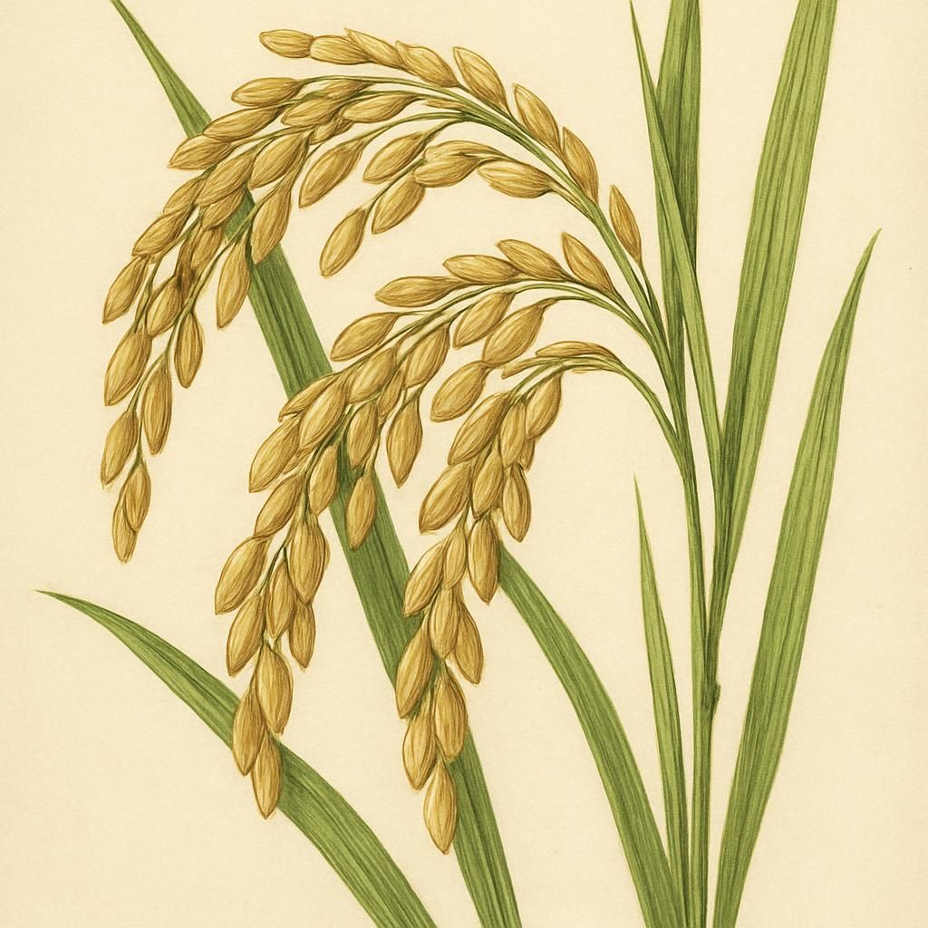 Close-up of Kalanamak Rice showcasing its black husk and grains for identification.