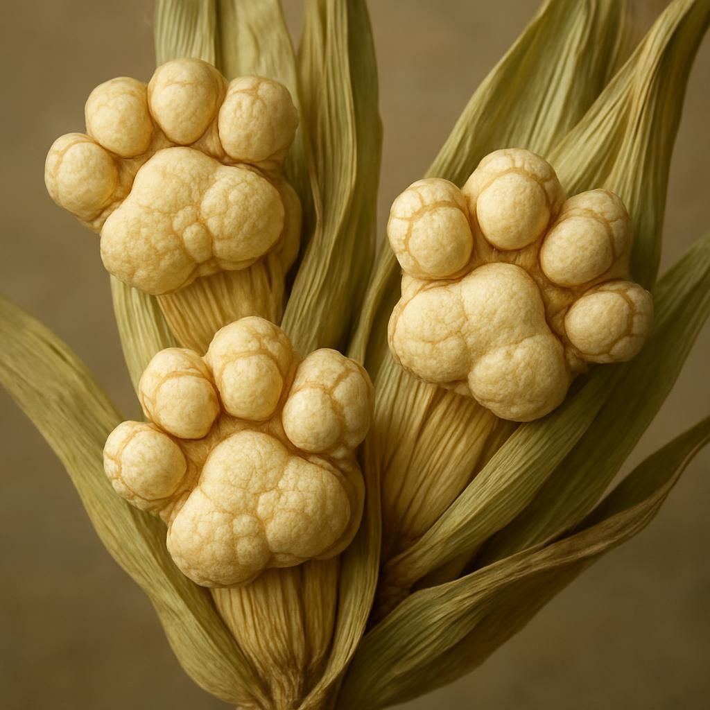 Bear Paw Popcorn with characteristic paw-shaped kernels in vivid detail.