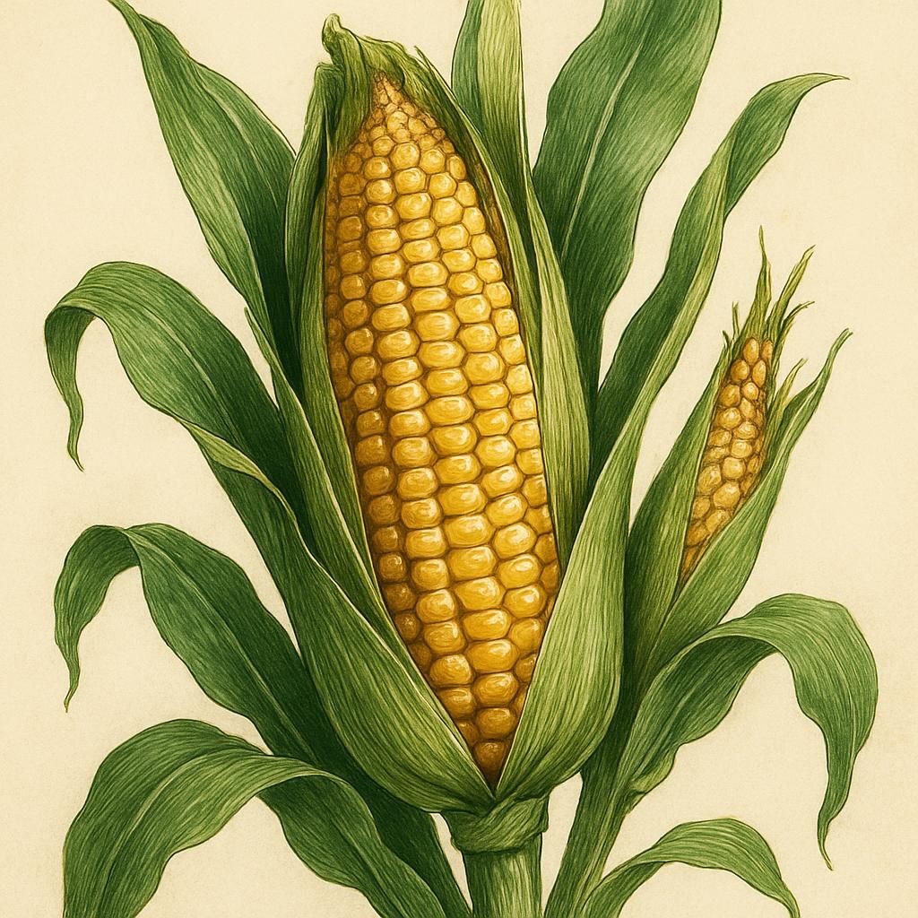 Close-up of Tom Thumb Popcorn's ears with vivid, small kernels ready to pop.