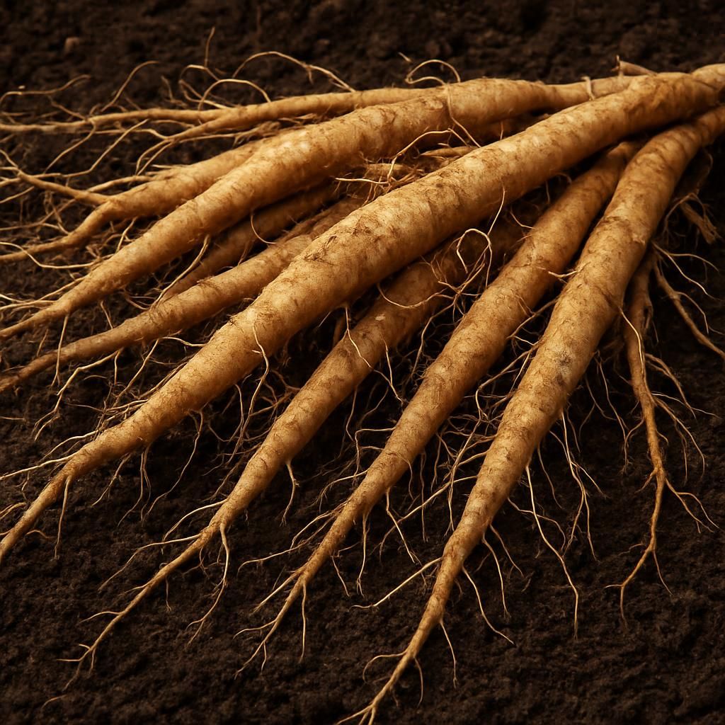 Close-up of harvested neem roots showing healthy taproot structure for commercial neem root cultivation guide