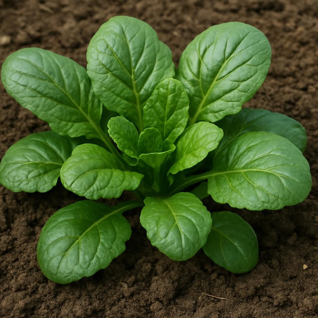 Close-up of Upland Cress leaves displaying their rich green color and unique texture.