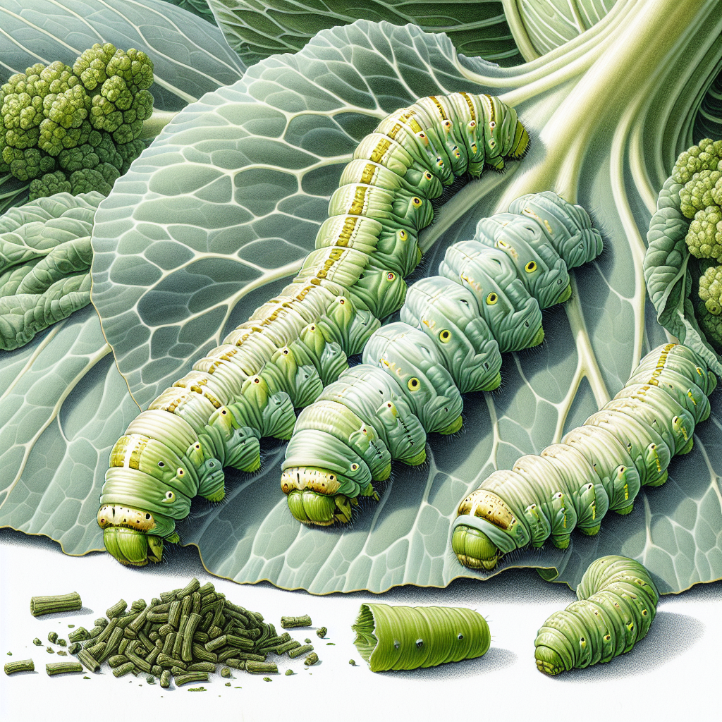imported cabbageworm larvae