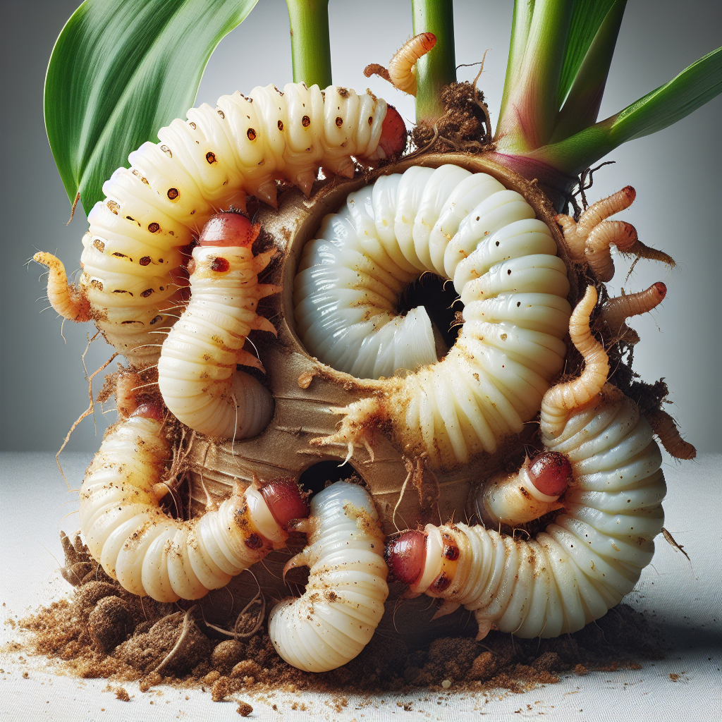 Rhizome-feeding larvae